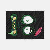 Monster Face Halloween Matching Kostuum Zombie Man Fleece Deken (Voorkant (Horizontaal))