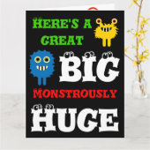 Monster Fantastische kaart 8 x 11 Happy Birthday (Gele Bloem)