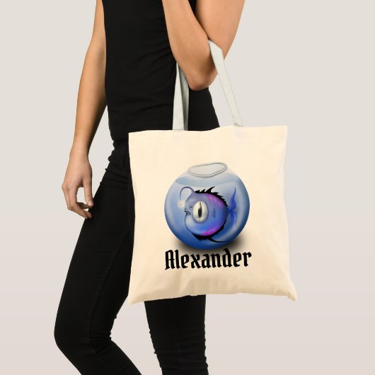 Monster Fish personaliseert Halloween Trick-or-Tre Tote Bag (Voorkant (product))
