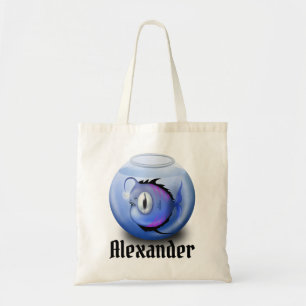 Monster Fish personaliseert Halloween Trick-or-Tre Tote Bag