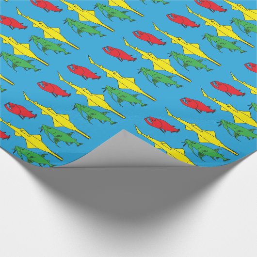 Monster Fish Wrapping Paper Cadeaupapier (Hoek)