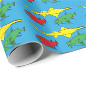 Monster Fish Wrapping Paper Cadeaupapier (Rol Hoek)