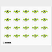 Monster fly eye ronde sticker (Vel)