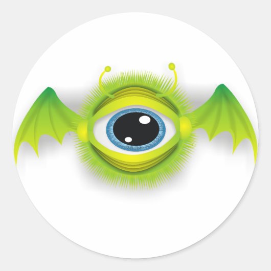 Monster fly eye ronde sticker (Voorkant)