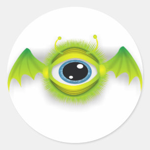 Monster fly eye ronde sticker