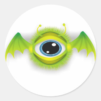 Monster fly eye ronde sticker