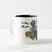 Monster Fly Ik ben niet zelf Tweekleurige Koffiemok (Voorkant links)