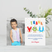 Monster Foto van Birthday Party Kaart (Staand voorkant)