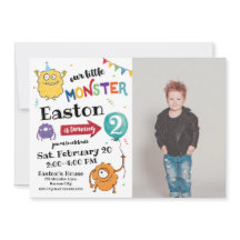 Monster Foto Verjaardagsuitnodiging