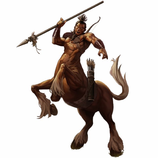 Monster fotosculptuur - Centaur Staand Fotobeeldje (Voorkant)