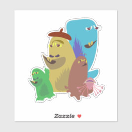 Monster Friends Forever Character Cartoon Art Sticker
