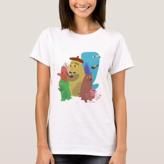 Monster Friends Forever Character Cartoon Art T-shirt (Voorkant)