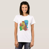 Monster Friends Forever Character Cartoon Art T-shirt (Voorkant volledig)