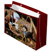 Monster Fubby op schommel. Groot Cadeauzakje (Voorkant Gekanteld)