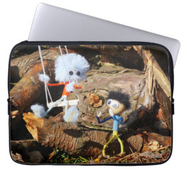 Monster Fubby op schommel. Laptop Sleeve