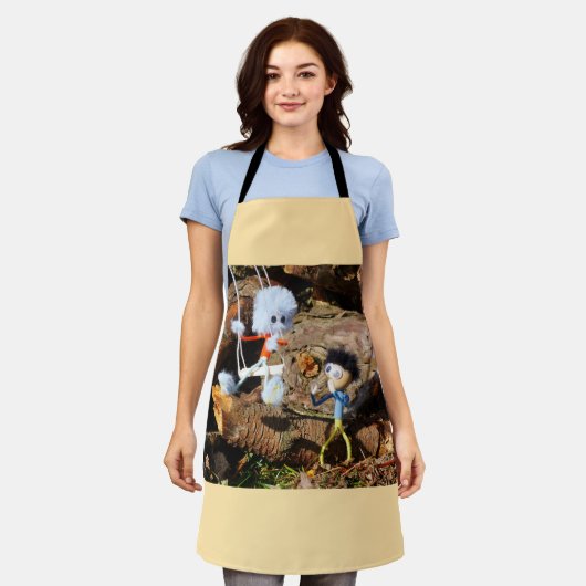 Monster Fubby op schommel. Schort (Gedragen)