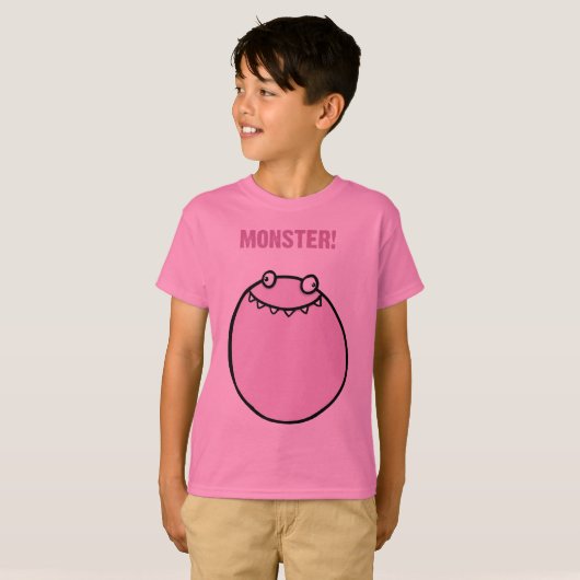 Monster Funny Girls Kinder Clothes T Shirt (Voorkant volledig)