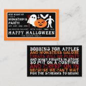 Monster Gang, Halloween Party Ticket Invitation Informatiekaartje (Voorkant / Achterkant)