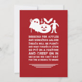 Monster Gang, uitnodiging van Halloween Party (Achterkant)