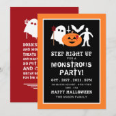 Monster Gang, uitnodiging van Halloween Party (Voorkant / Achterkant)