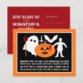Monster Gang, uitnodiging van Halloween Party (Voorkant / Achterkant)