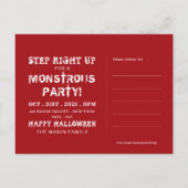 Monster Gang, uitnodiging van Halloween Party (Achterkant)