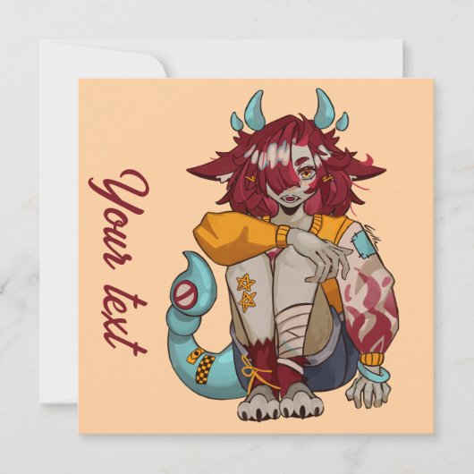 Monster girl kaart (Voorkant)