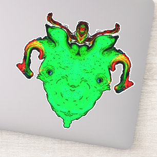 Monster god gezicht sticker