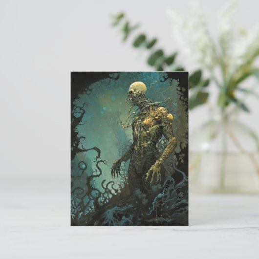 Monster Gothic Horror Art Briefkaart (Staand voorkant)