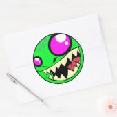 Monster Green Ronde Sticker (Envelop)