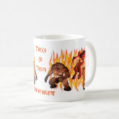 Monster Gremlin Flames Halloween Persoonlijk Koffiemok (Voorkant rechts)