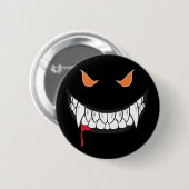 Monster Grin Black Round Button (Voorkant /achterkant)