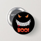 Monster Grin Boo. Mannen Rond Ronde Button 5,7 Cm (Voorkant /achterkant)
