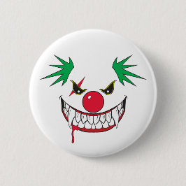 Monster Grin Clown Face Button