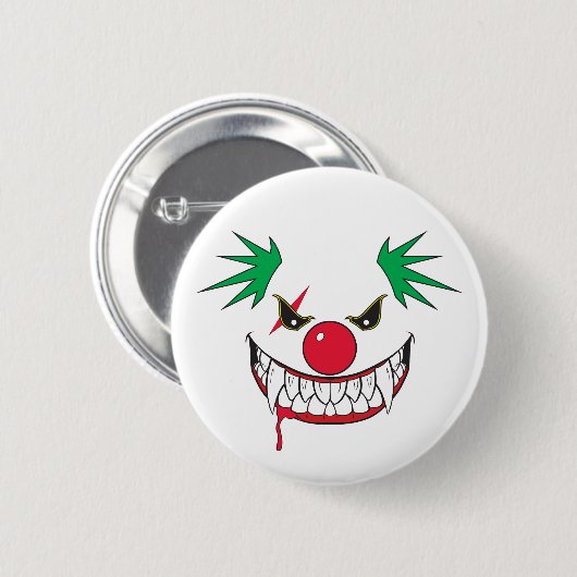 Monster Grin Clown Face Button (Voorkant /achterkant)