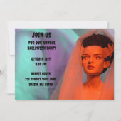 Monster Groene en Rode Bruid van Frankenstein Kaart (Voorkant)