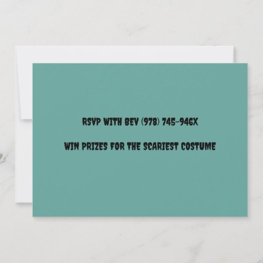 Monster Groene en Rode Bruid van Frankenstein Kaart (Achterkant)