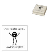 Monster Guy Teacher Rubber Art Stamp Rubberstempel (Gestempeld)