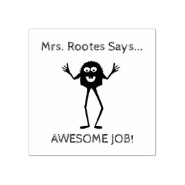 Monster Guy Teacher Rubber Art Stamp Rubberstempel