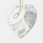 monster hagedis cartoon keramisch ornament (Links)