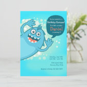 Monster Hallo Uitnodiging (Staand voorkant)