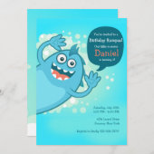 Monster Hallo Uitnodiging (Voorkant / Achterkant)