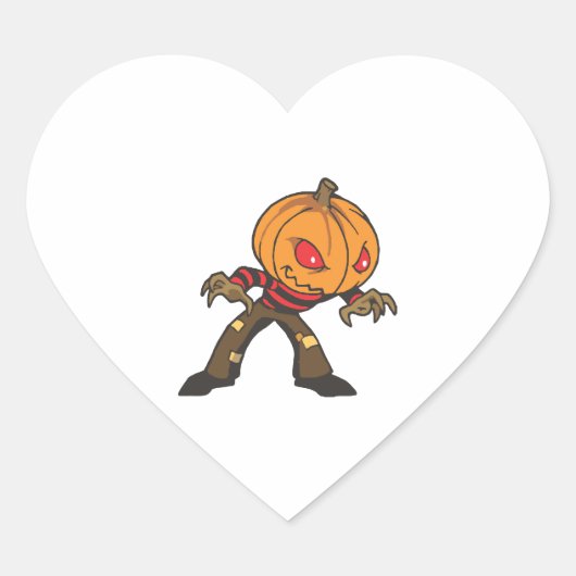 Monster Halloween Hart Sticker (Voorkant)
