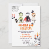 Monster Halloween Kostuum feest jongen verjaardag Kaart (Voorkant)