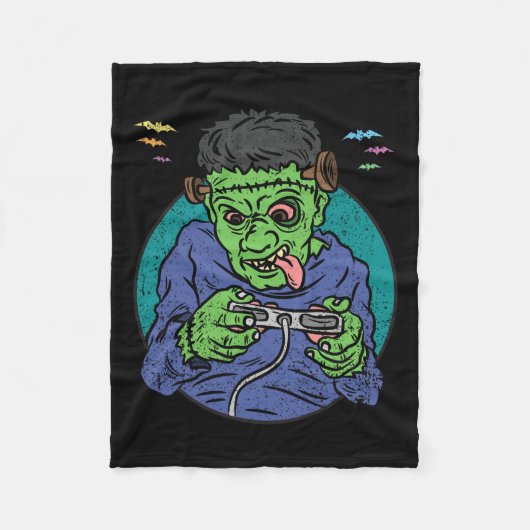 Monster Halloween Kostuum Gaming Video-game Contro Fleece Deken (Voorkant)