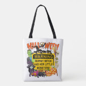 Monster Halloween, Mummy Witch Tote Bag (Achterkant)