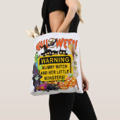 Monster Halloween, Mummy Witch Tote Bag (Dichtbij)