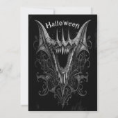 Monster Halloween Party Kaart (Achterkant)