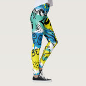 Monster Hand getrokken Kinder Patroon Leggings (Rechts)