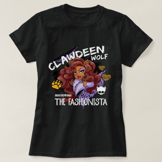 Monster High Clawdeen Wolf The Fashionista T-shirt (Design voorkant)